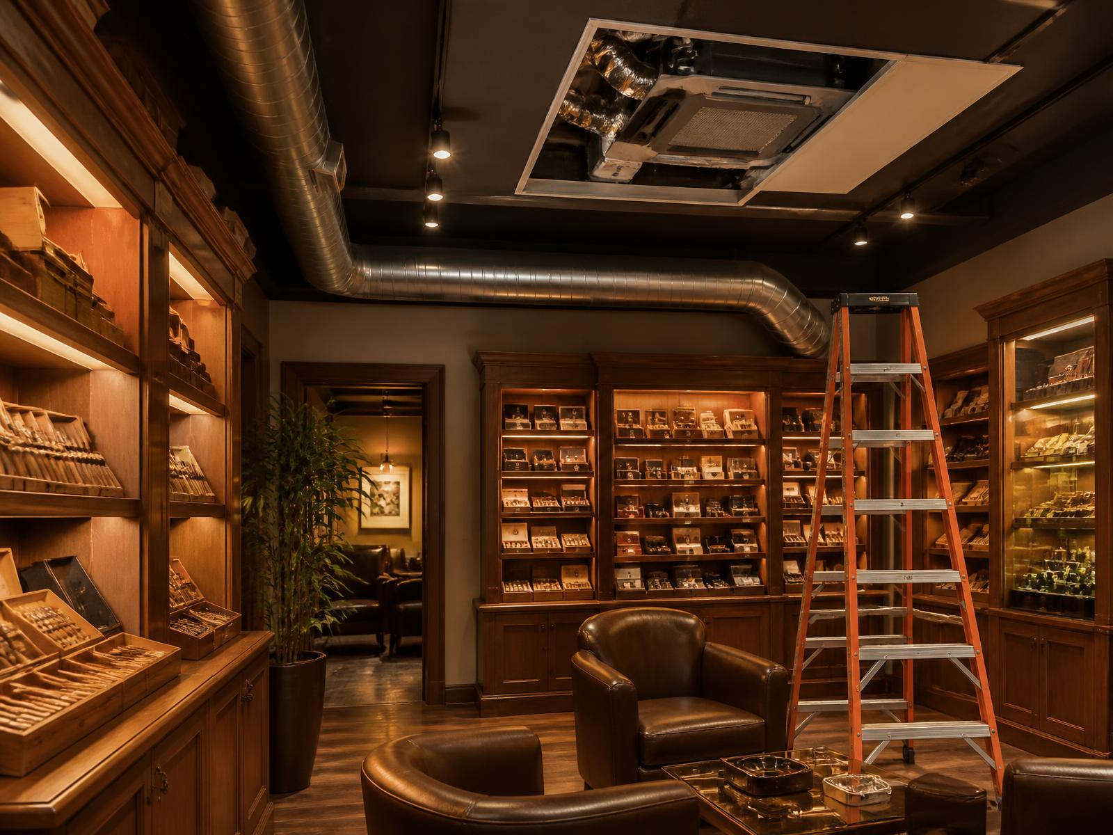 Scenic City Cigars: a holiday-weekend AC failure, fixed the same day